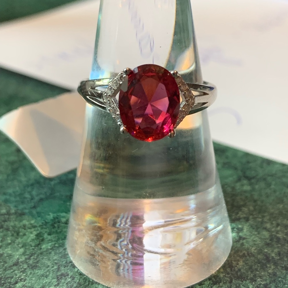 Ruby Ring .925 Stirling Sliver